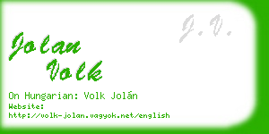 jolan volk business card